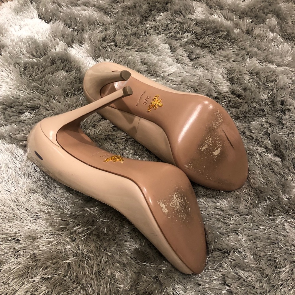 Prada nude patent peep toe - Picture 3 of 4